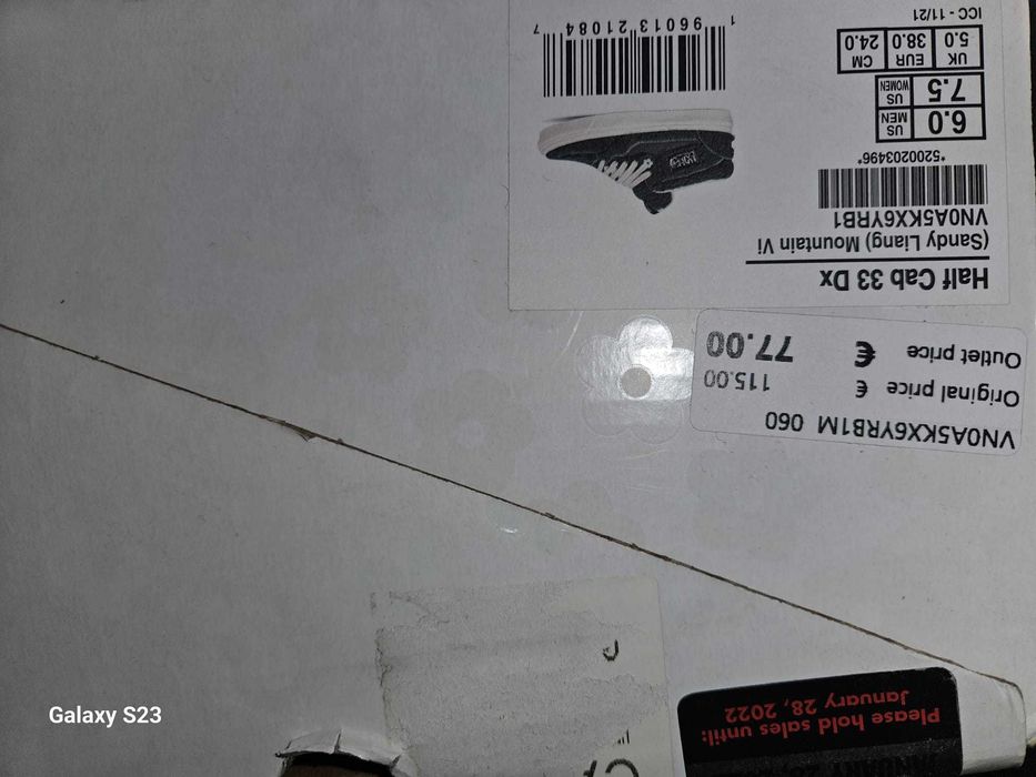 Vans Half Cab 33 Dx ( Sandy Liang) Mountain Vi, tamanho 38UE