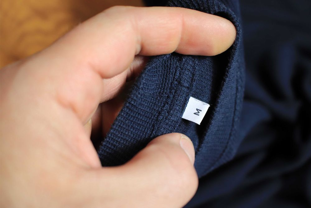 Sweter NN07 r. M okrągły dekolt granatowy męski bawełniany cienki