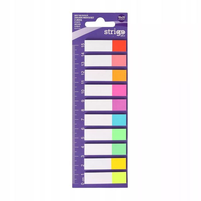 Zakładki Indeksujące Papierowe Strigo 45X12. Nowy Produkt