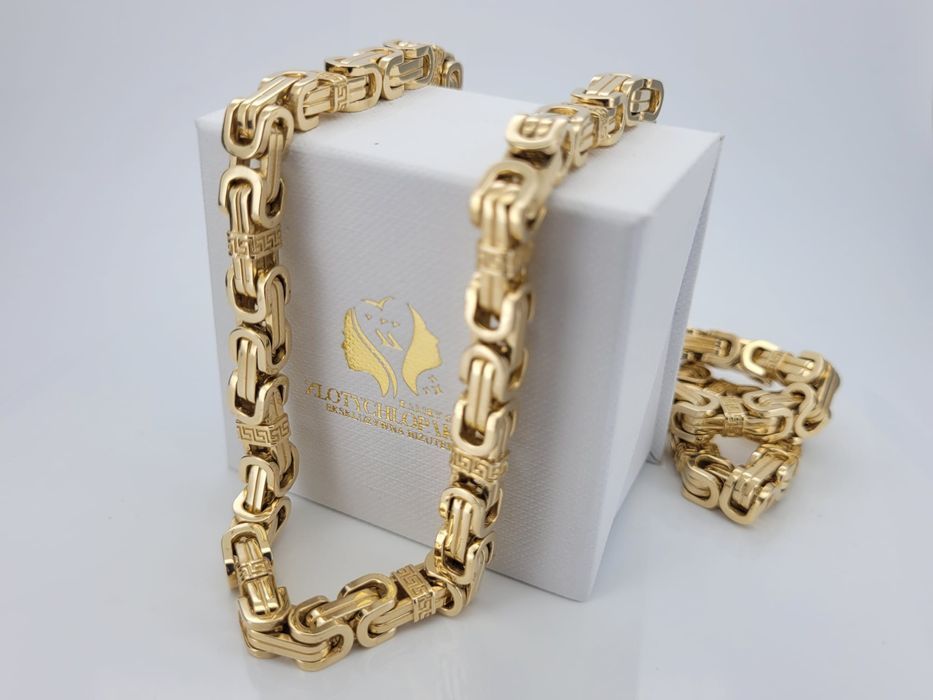 Złoty łańcuszek 14k Królewski Bizantyjski Excellent cc097y Poznań 6,5m
