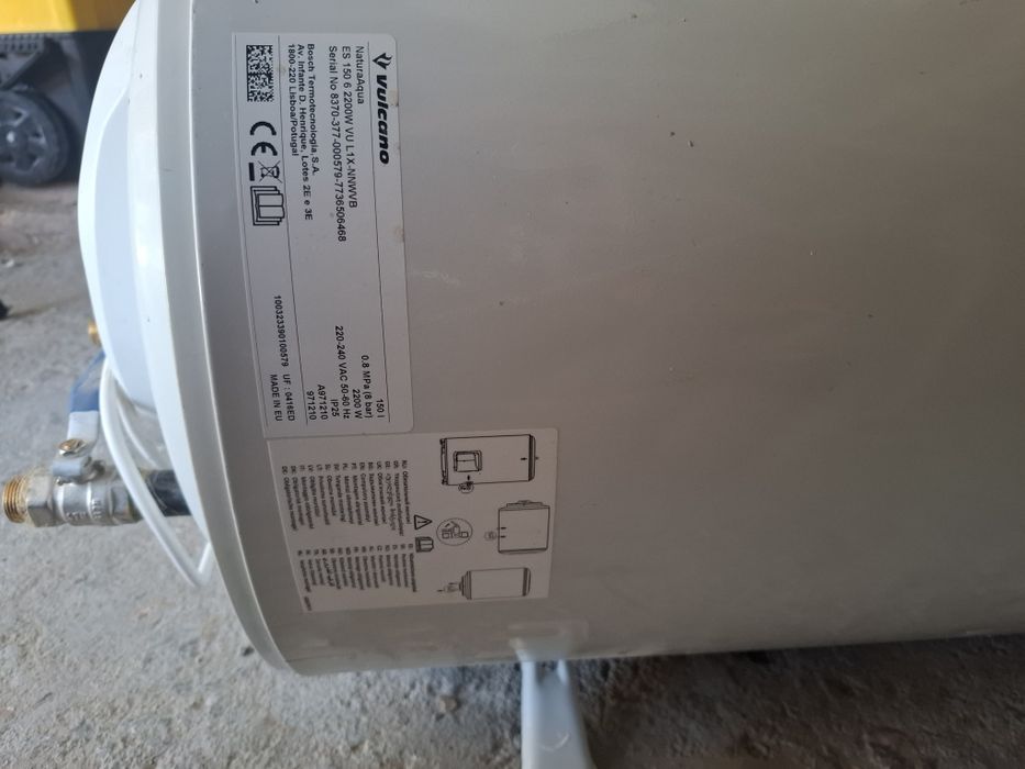 Termoacumulador 150L Vulcano 2000w como novo