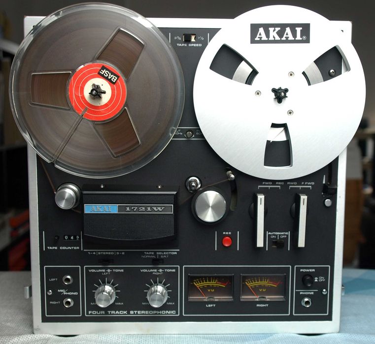 Magnetofon szpulowy Akai 1721 po gruntownym serwisie