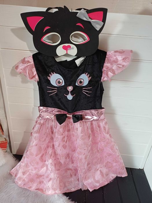 маскарадне плаття сукня наряд костюм кішка кішечка котик 3-4 роки