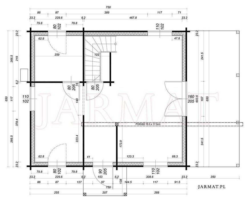 Dom z Drewna Całoroczny Model D31 JARMAT.PL