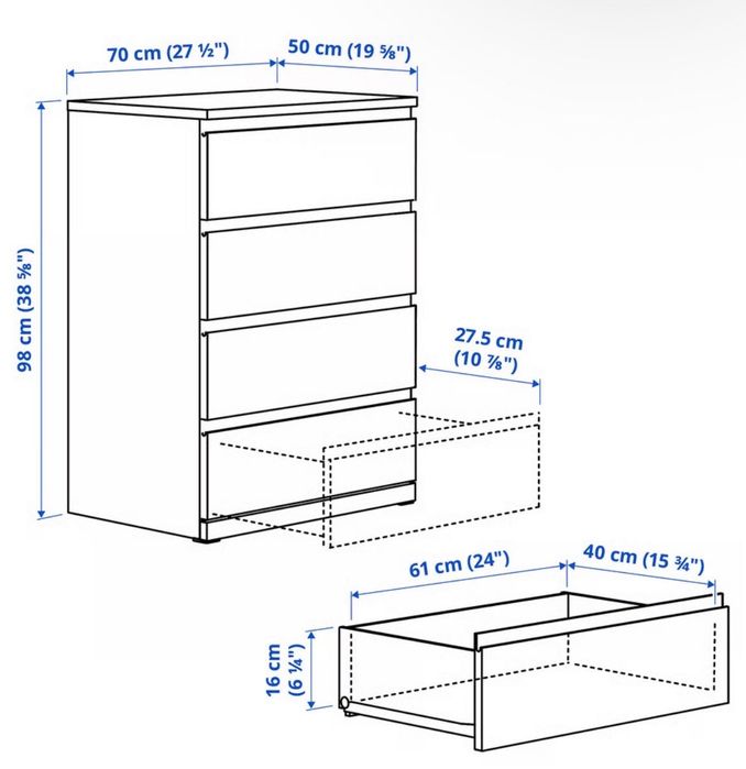 Comoda preta do ikea