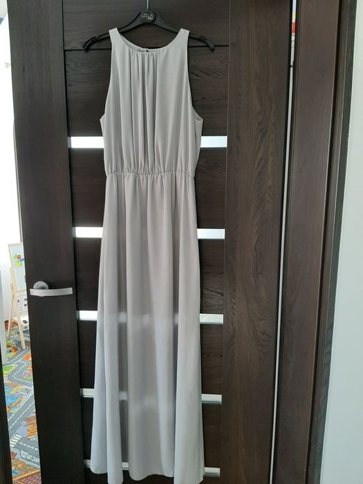 Sukienka długa szara fashion freak