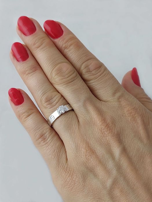 Золотое кольцо с бриллиантом- 0,51ct Cartier LOVE SOLITAIRE