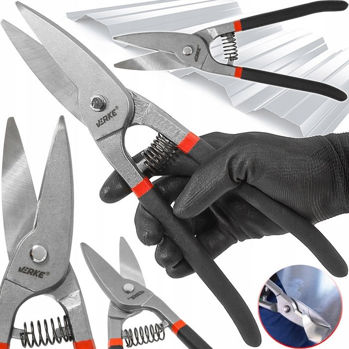 Nożyce Ręczne Do Cięcia Blachy Metalu Proste 30 Cm Mocne Solidne!!
