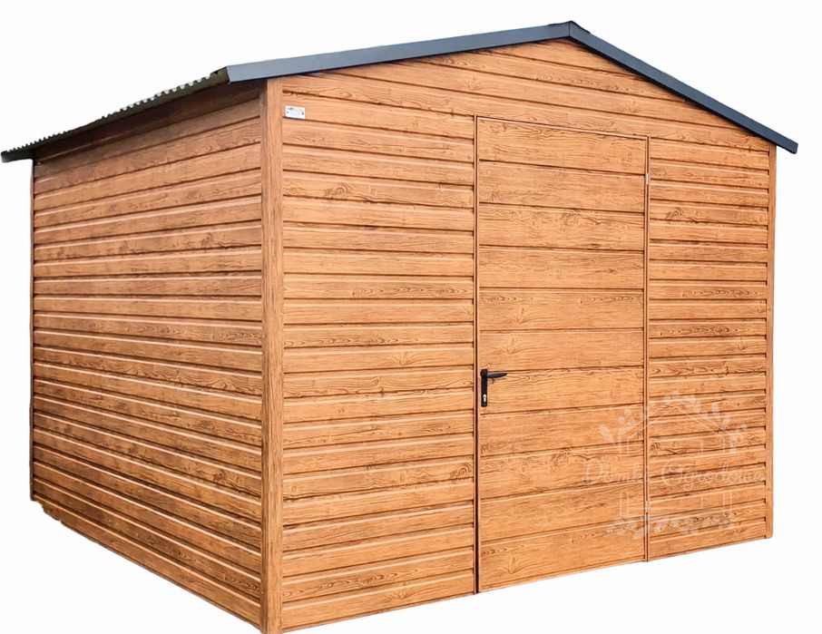 SCHOWEK DOMEK OGRODOWY 3m x 3m DWUSPAD drzwi  drewnopodobny  ID152