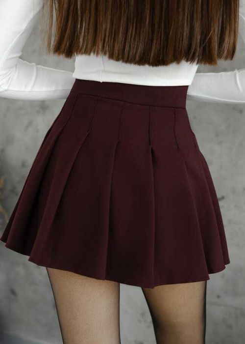 Бордова та чорна спідниця-шорти Ср Goldi