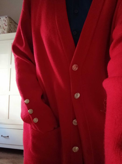 Casaco vermelho oversize
