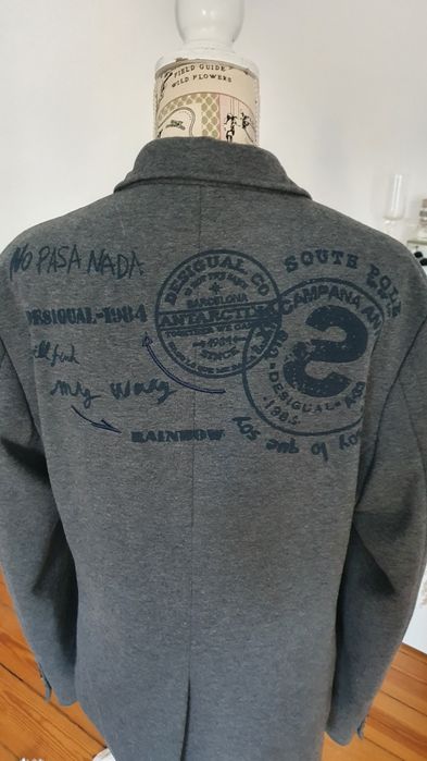 Marynarka męska popielata Desigual rozm. 52 L