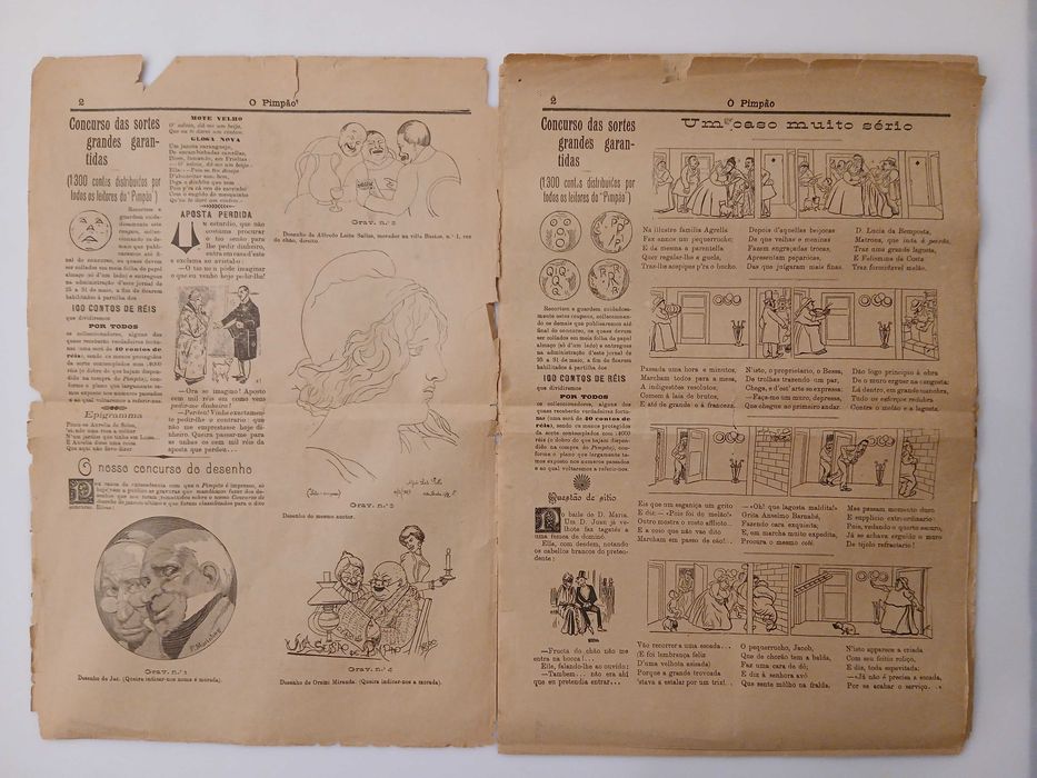 jornal humorista Pimpão (o roupão da mulher 1909 Raro  único completo
