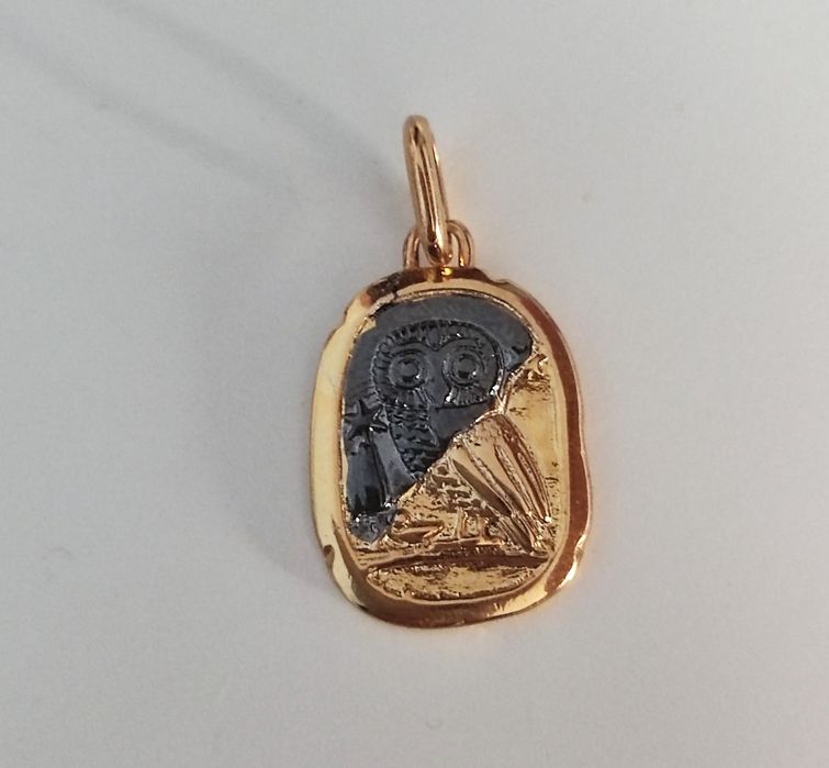 Talizman amulet Sowa sentencja S925 nowa zawieszka