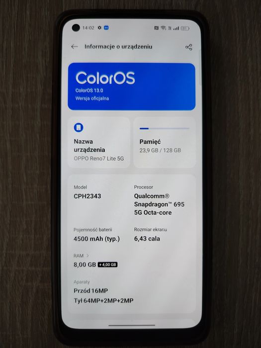 Telefon Smartfon Oppo Reno 7 Lite 5G