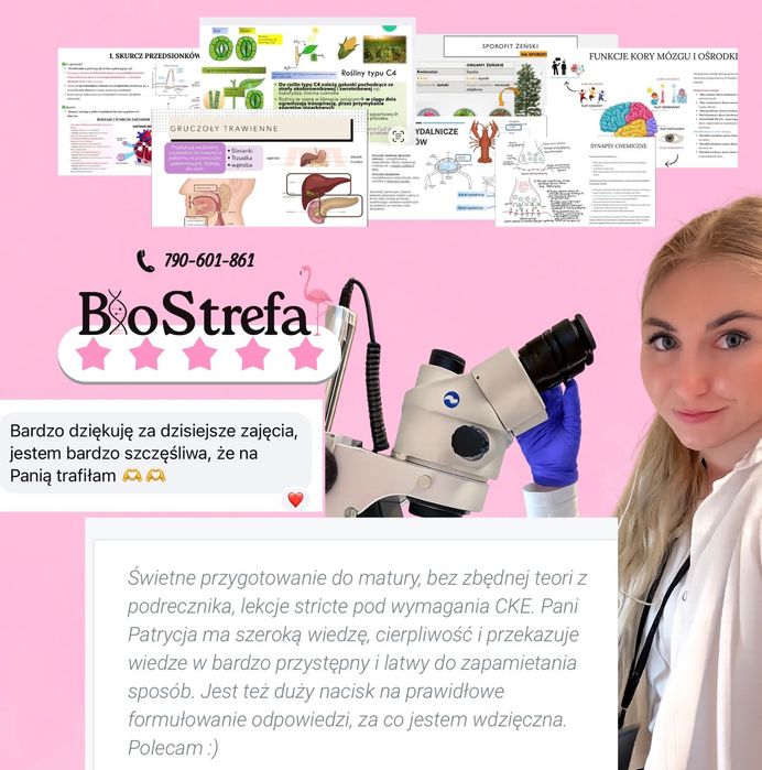 Korepetycje BIOLOGIA - zdobądź punkty na maturze!