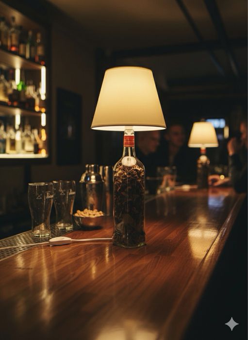 Candeeiro de mesa Garrafa de Whisky Grant’s