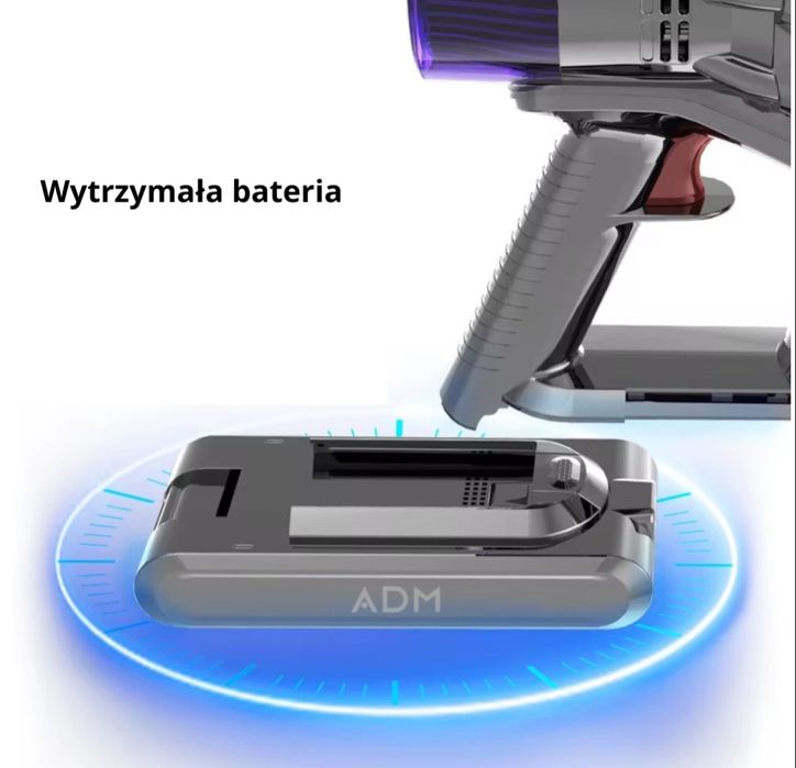 Odkurzacz pionowy bezprzewodowy ze składaną rurką  V13  ADM