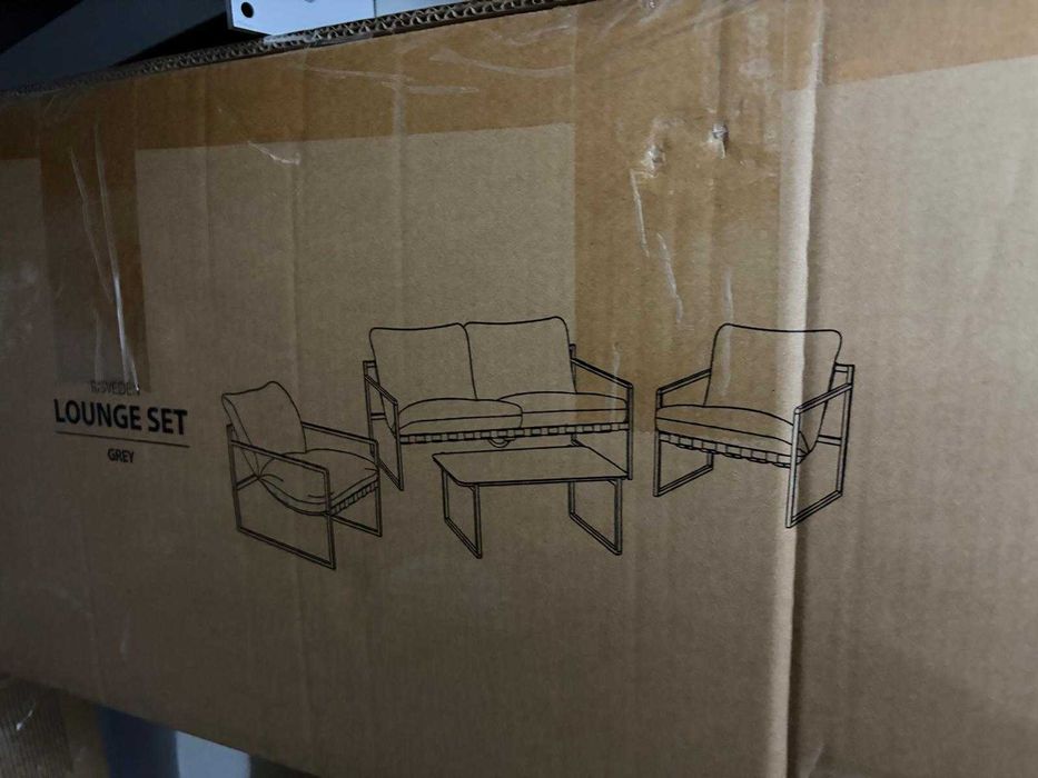 zestaw mebli ogrodowych RiSVEDEN Lounge set grey dodatki