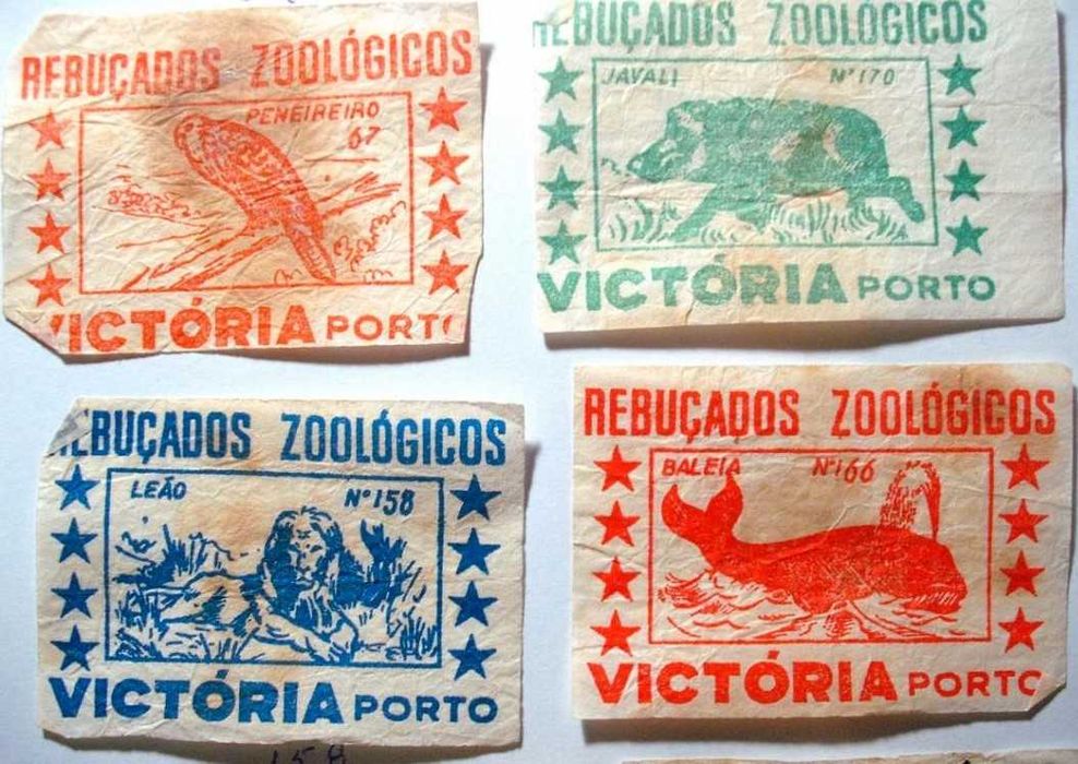 16 cromos de Rebuçados Vitória Zoológicos- Porto **