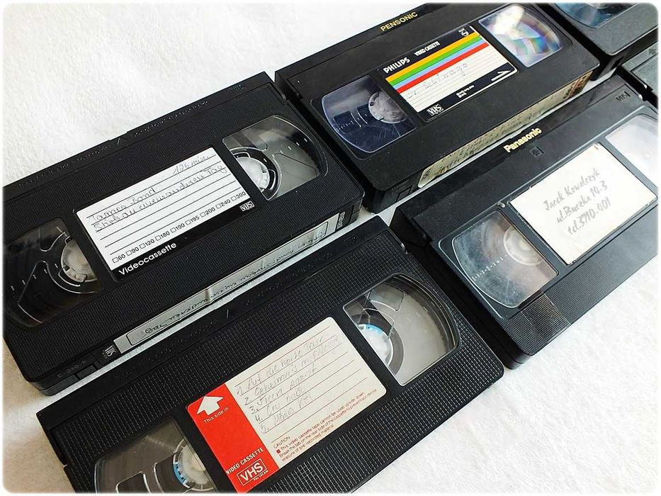 Kaseta VHS 7 Nagranych Kaset Video BASF/ Panasonic i inne.. 180-240min