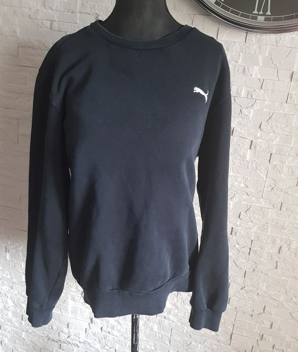 Puma czarna bluza vintage bawełniana