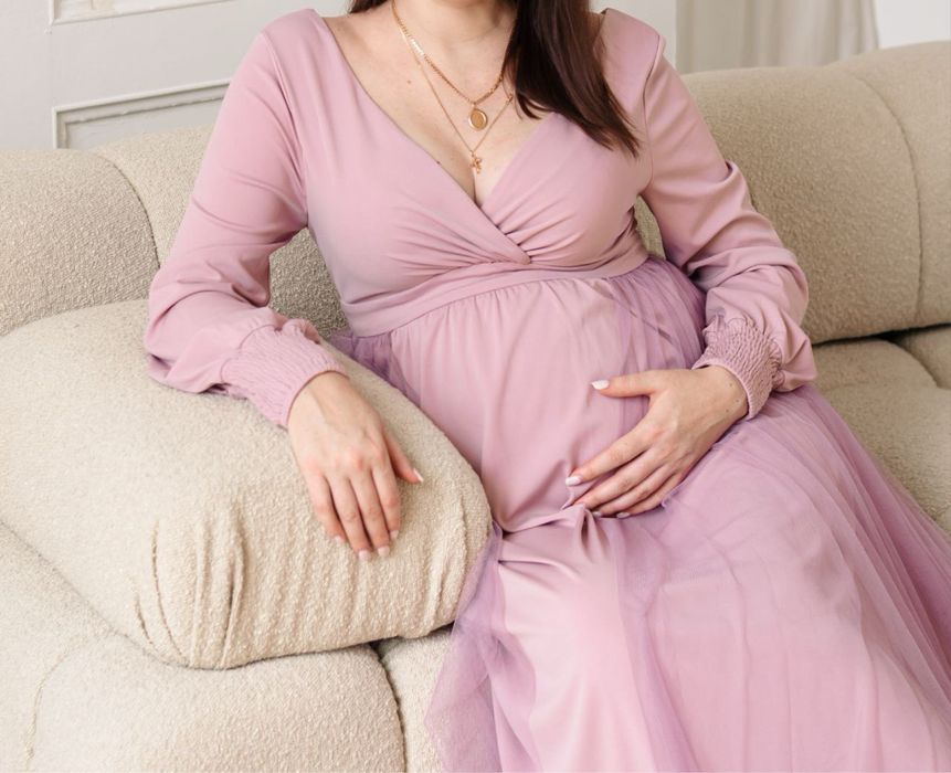 Sukienka ciążowa maxi „Rose Bloom” – rozmiar L/ (40)