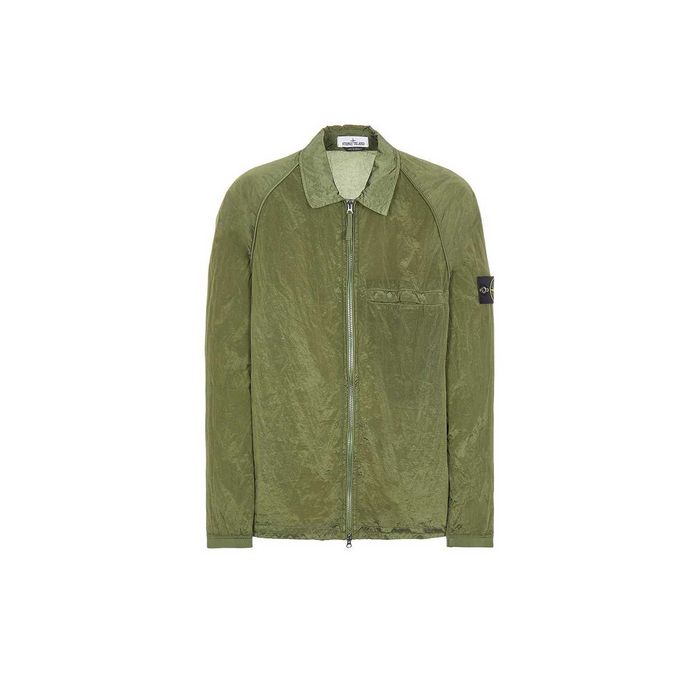 Сорочка STONE ISLAND 12321 Garment-Dyed Nylon Metal Overshirt Olive