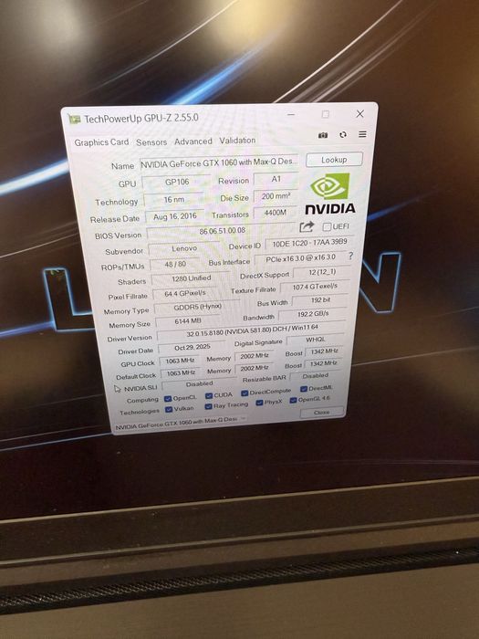 Ноутбук Lenovo Legion Y520