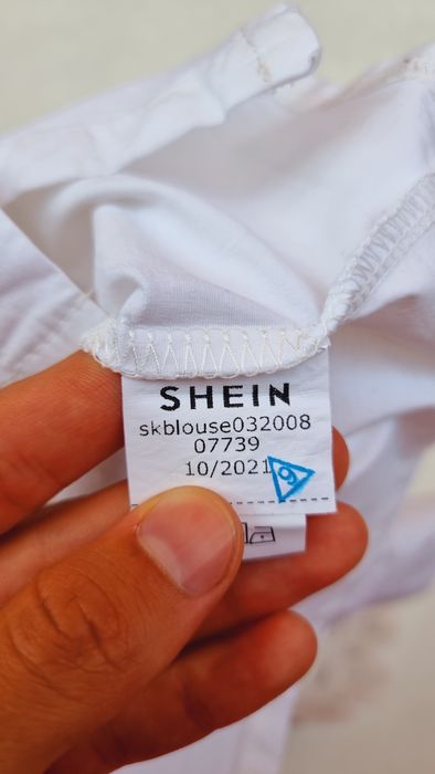 Сорочка з мереживним комірцем SHEIN 1.5-2 роки 90 см 18-24 місяці біла