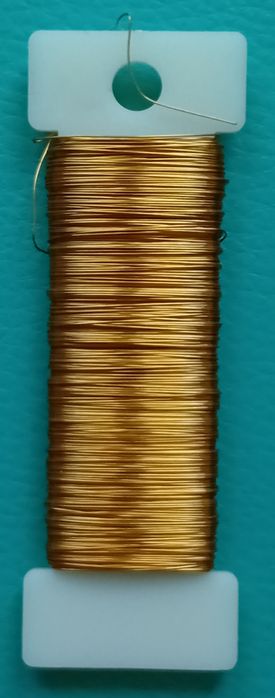 Drut w kolorze złotym (50m), 0,3mm średnica