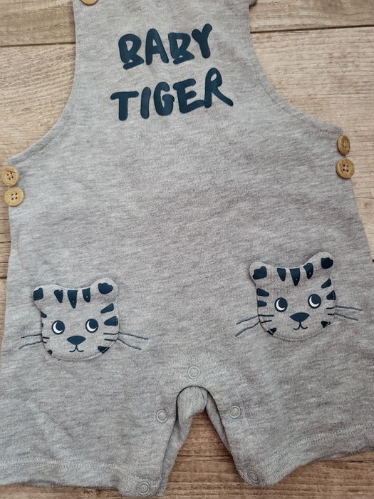 Bawełniane ogrodniczki krótkie spodenki rozm.92