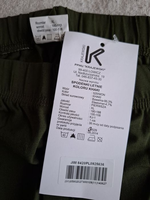 Bokserki wojskowe spodenki WP MON zielone rozmiar XL.