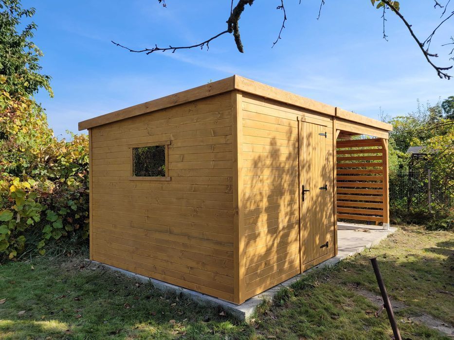 Domek ogrodowy  na narzędzia z tarasem 6x3 montaż gratis