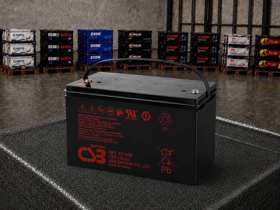Акумулятор батарея CSB GPL121000, 12 В, 100 Аг, 8595669500555