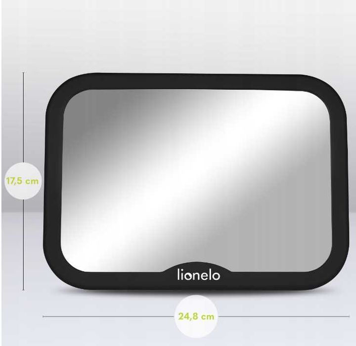 Lusterko do obserwacji dziecka Lionelo 17,5 cm x 24,8 cm czarny 071773