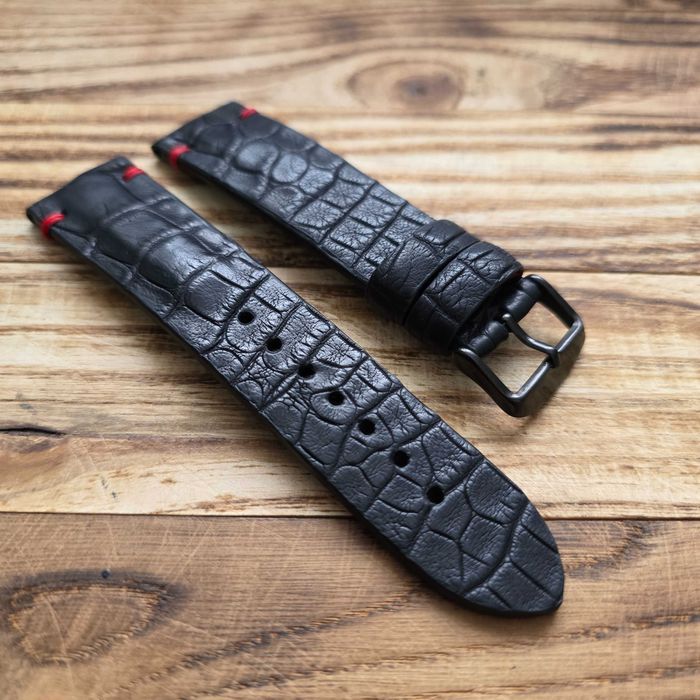 Ремешок для часов крокодиловая 22мм: шкіра крокодила, пітона, варана