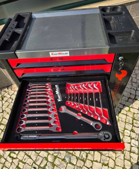 Carrinho de ferramentas 7/6 gavetas cheias de ferramentas