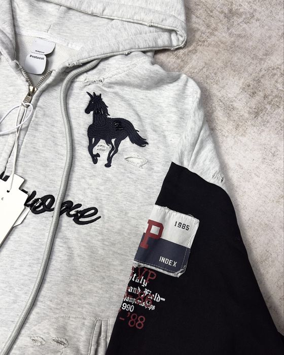 Худі Protocol Index худи protocol index zip hoodie grailz project g/r grey archive opium M L