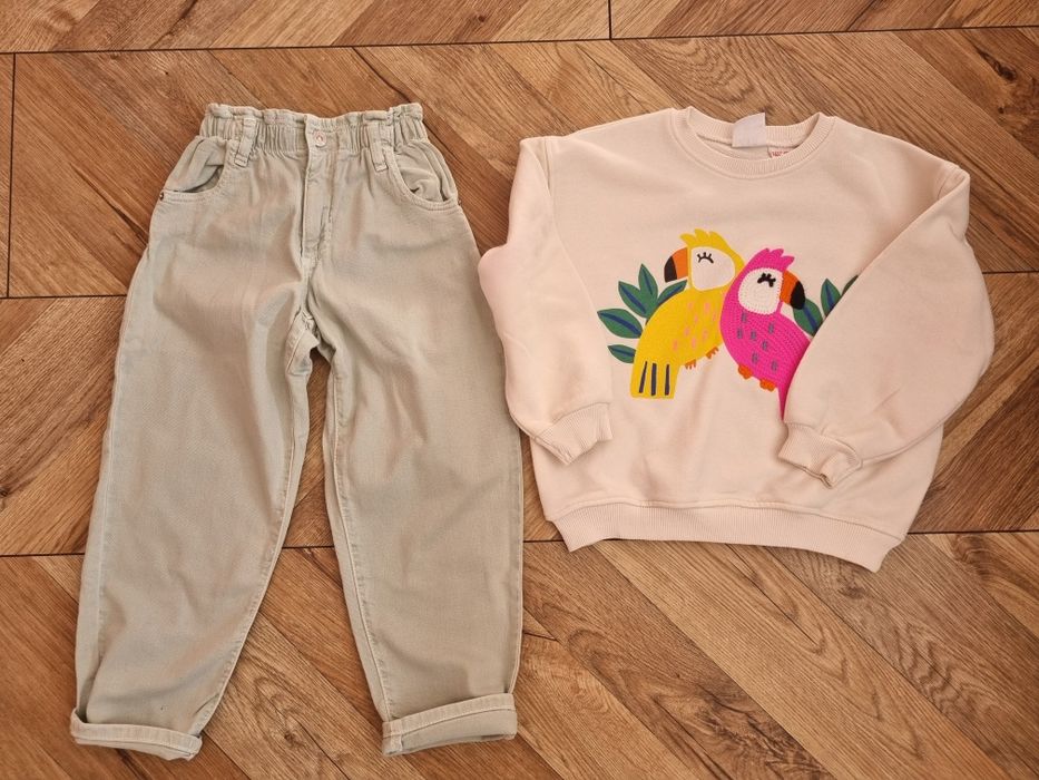 Zestaw paka paczka ubranek dla dziewczynki Zara h&m 116