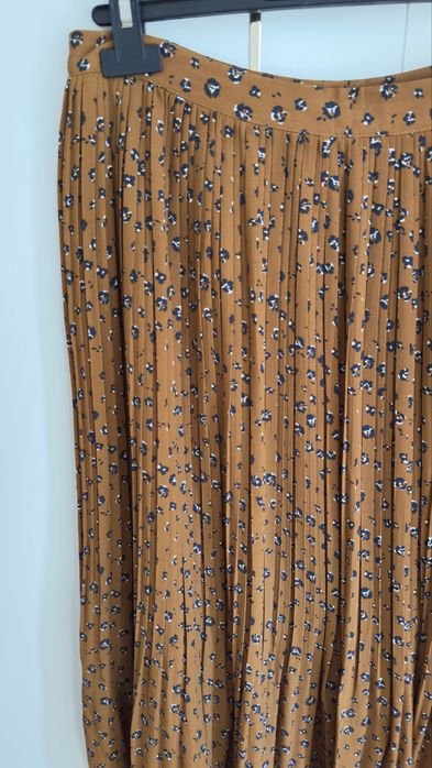 Plisowana wzorzysta midi spódnica Promod 42 XL