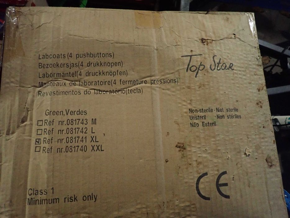 Fartuch laboratoryjny XL polipropylen zielony, 4 zatrzaski