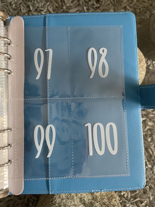 Capa A5 com poupança de 100 envelopes, nova