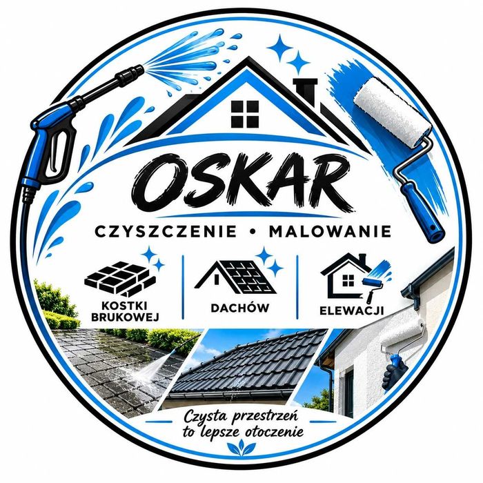 Mycie dachów, Mycie elewacji, Mycie kostki, Mycie powierzchni, Malowanie domu,