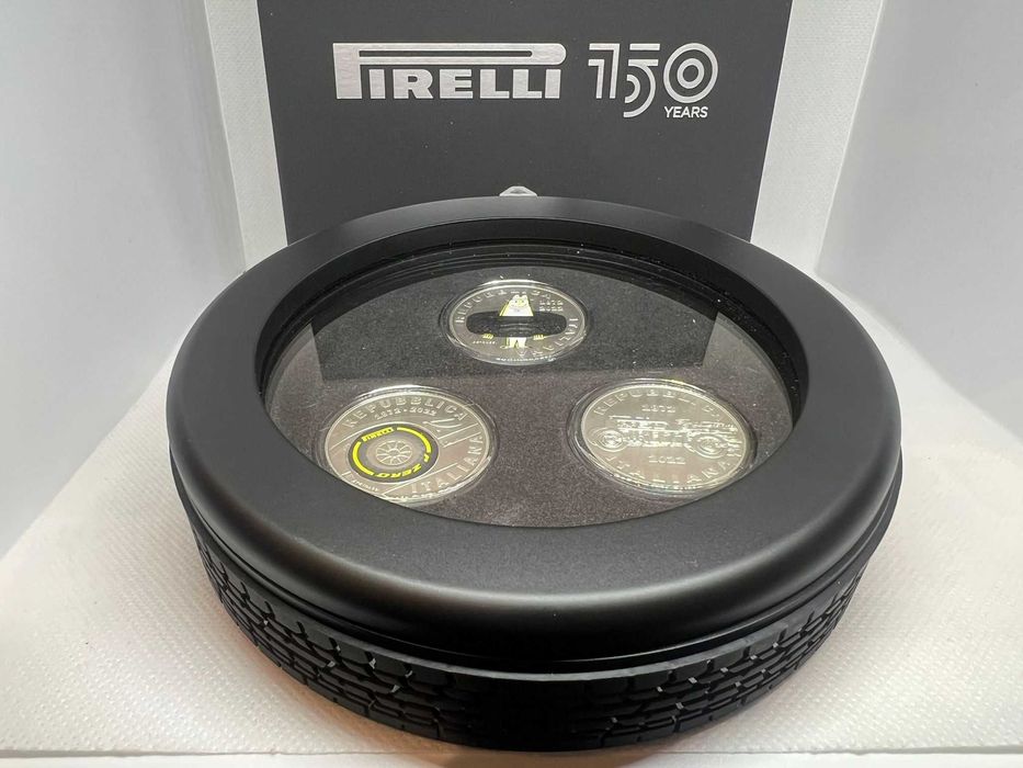 Itália 2022 - Estojo Prata Proof 150º Aniversário - Fundação Pirelli