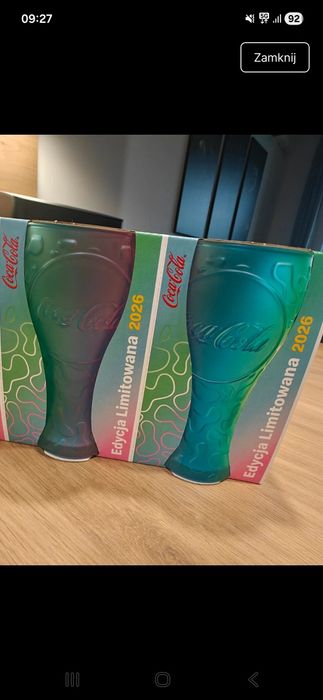 Szklanki coca cola tęczowe