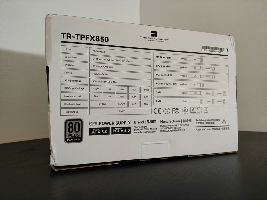 Zasilacz SFX Thermalright TR-TPFX850 850W