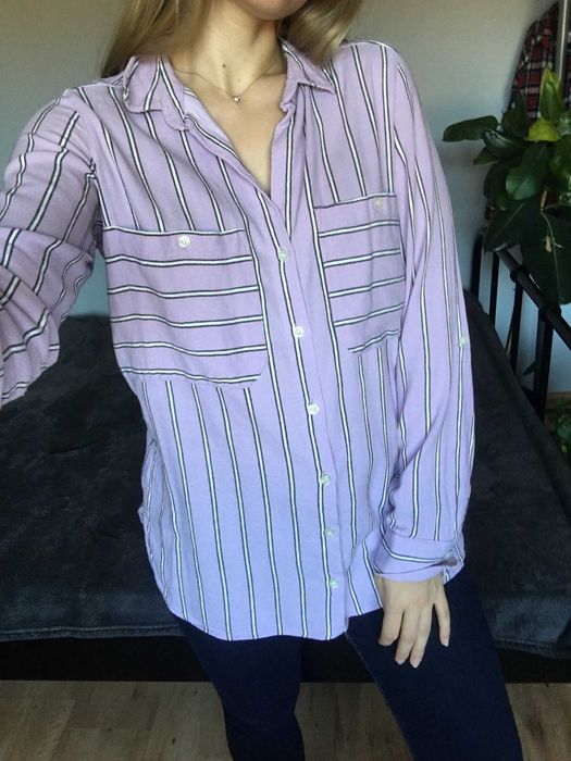Koszula fiołkowa w paski next M