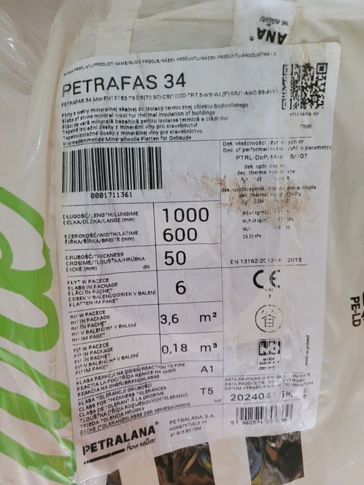 Wełna prasowana 5cm 3arkusze i docinki