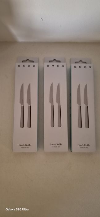 3 conjuntos de facas de carne